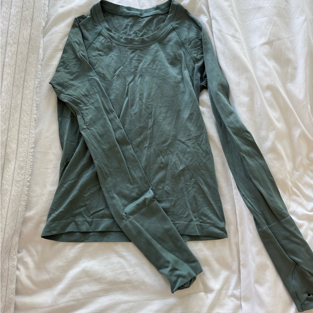 lululemon athletica Forest Green Long Sleeve Tee